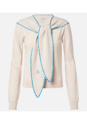Loewe Scarf-detail wool sweater