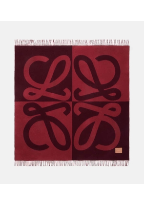 Loewe Anagram fringed wool and cashmere throw