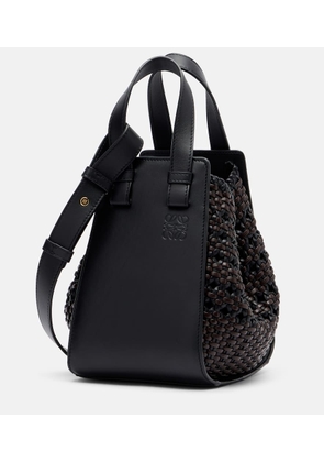 Loewe Hammock Small woven leather tote bag
