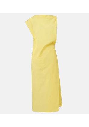Jacquemus Drap cotton-blend poplin midi dress