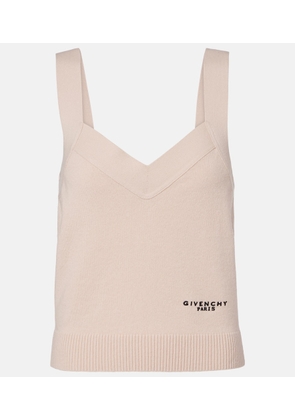 Givenchy Logo wool and cashmere tank top