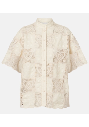 Zimmermann Wanderlust crochet cotton-blend shirt