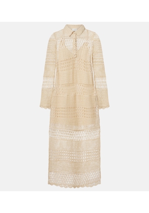 Zimmermann Wanderlust crochet cotton-blend midi dress