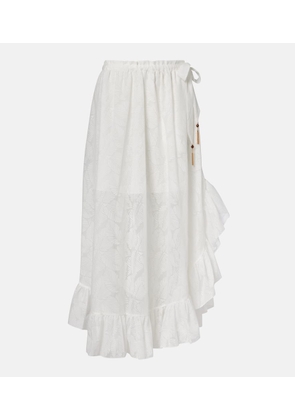 Zimmermann Daylight ruffled cotton-blend maxi skirt