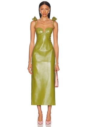Magda Butrym Bustier Midi Dress in Green - Green. Size 38 (also in ).
