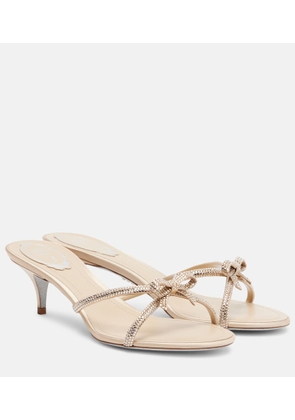 Rene Caovilla Bow-detail crystal-embellished sandals