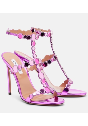 Aquazzura Afterglow 105 embellished leather sandals