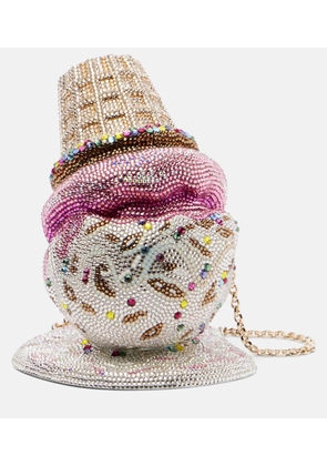 Judith Leiber Couture Upside Down Cone Oops embellished clutch