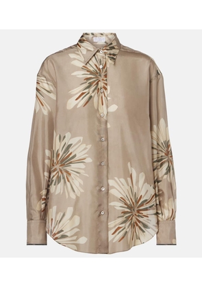 Brunello Cucinelli Floral silk shirt