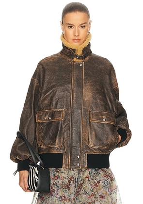 KHAITE Sandor Jacket in Dark Brown - Brown. Size M (also in ).