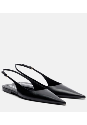 Victoria Beckham Leather slingback flats