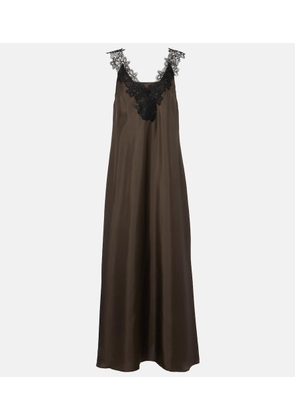 Rohe Lace-trimmed silk midi dress