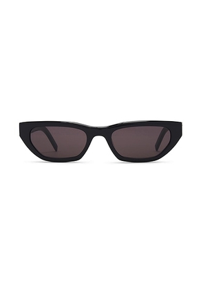 Saint Laurent SL M126 Sunglasses in Black - Black. Size all.
