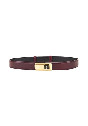 Saint Laurent Buckle Belt in Hot Wine & Nero - Brown. Size 80 (also in ).