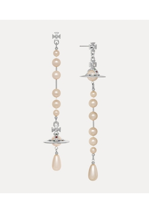Vivienne Westwood Broken Pearl Earrings Silver Swarovski Crystals / Pearls Women