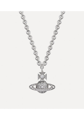 Vivienne Westwood Man. Carmelo Bas Relief Pendant Necklace Silver Cubic Zirconia Men