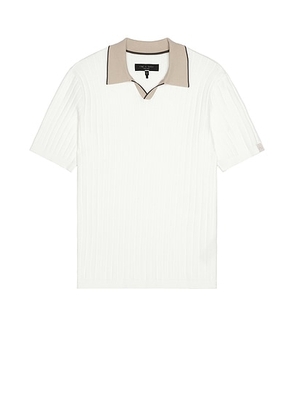 Rag & Bone Sanford Johnny Collar Polo in Chalk - White. Size S (also in ).