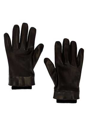 Saint Laurent Leather Gloves in Black - Black. Size 8.5 (also in ).
