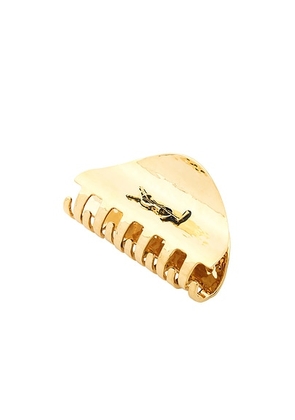 Saint Laurent Hammered Hair Clip in Or Laiton - Metallic Gold. Size all.