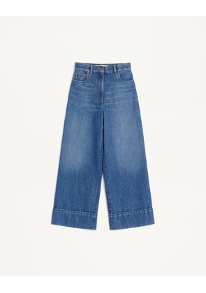 Valentino Denim Trousers Woman BLUE 24