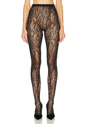 WARDROBE.NYC Lace Tights in Black - Black. Size S (also in ).