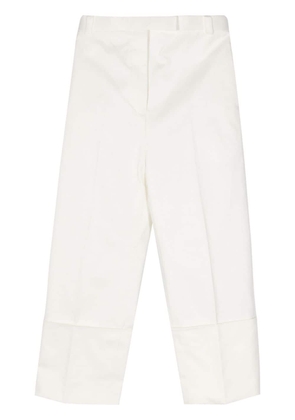 pressed-crease tapered trousers - 42 WHITE