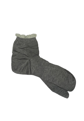 lurex and cotton tabi socks - U GREY