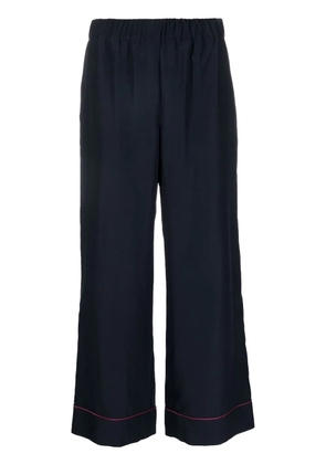 PAROSH straight-leg cropped trousers - XS NAVY BLUE