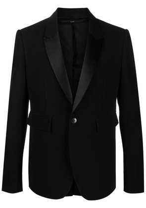 single-breasted cotton-wool blazer - 40 NERO