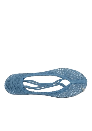 fishnet short socks - U PASTEL BLUE