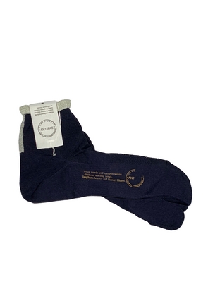 lurex and cotton tabi socks - U NAVY BLUE