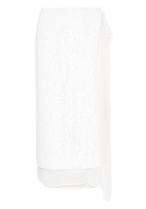 sequin-embellished skirt - XS BIANCO
