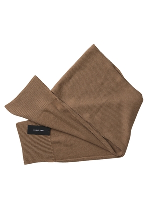 Dolce & Gabbana Brown Knitted Camel Wrap Shawl Foulard Scarf
