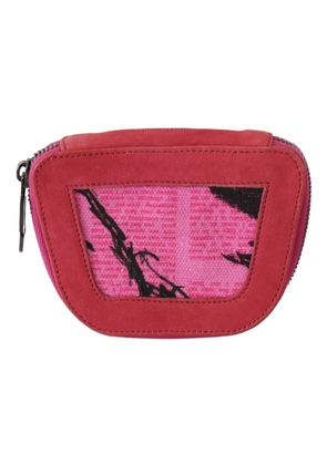 PINKO  Suede Printed Coin Holder Women Fabric Zippered Purse