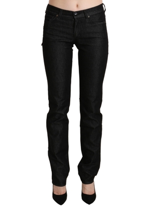 Ermanno Scervino Black Mid Waist Skinny Slim Denim Trouser - W28