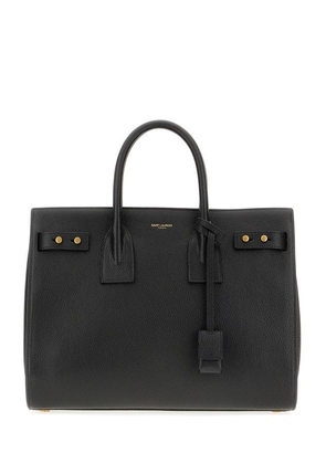 Black Calf Leather Sac De Jour Handbag