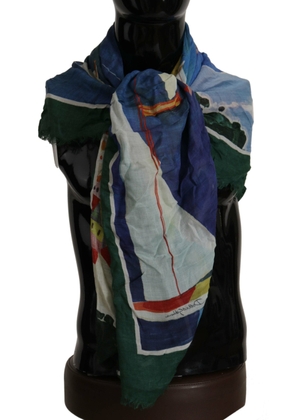 Dolce & Gabbana Multicolor Sorrento DG Shawl Fringe Scarf