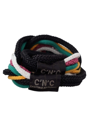 Costume National Multicolor Rope Leather Rustic Hook Buckle Belt - 90 cm / 36 Inches