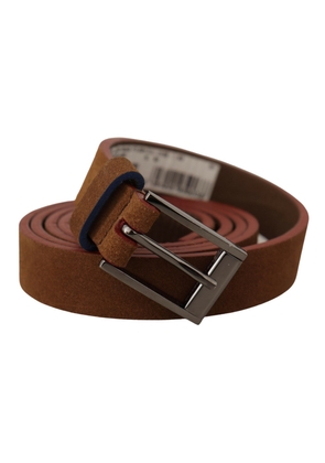 Dolce & Gabbana Brown Logo Engraved Metal Waist Buckle Belt - 90 cm / 36 Inches