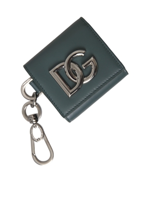 Green Leather DG Logo Keyring Coin Purse Keyring Wallet