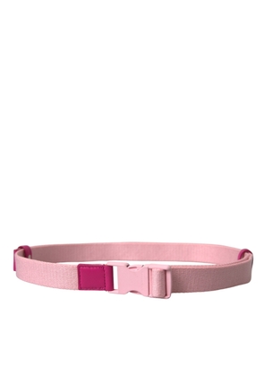Pink Canvas Stretch Plastic Buckle Women Belt - 120cm / 48 inch