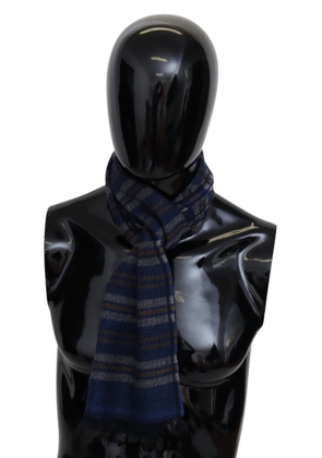 Chic Multicolor Wool Scarf Unisex Fringed Design