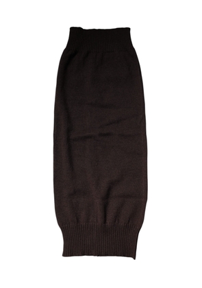 Brown Cashmere Knitted Neck Warmer Foulard Scarf