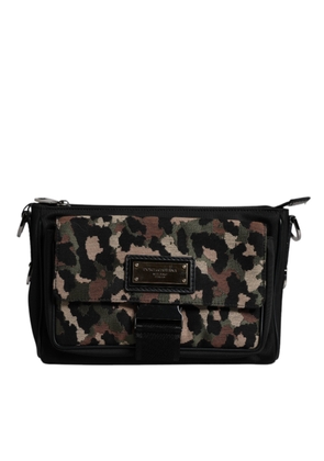 Multicolor Leopard Jacquard Crossbody Bag