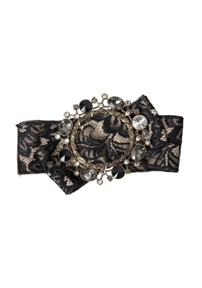 Black Lace Crystal Handmade Brooch Hair Pin