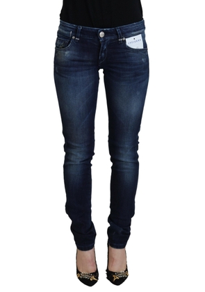 Blue Cotton Low Waist Slim Fit Women Casual Denim Jeans - W26