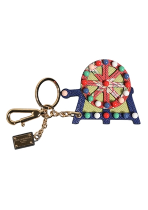 Multicolor Gold Tone Carretto Keychain Keyring