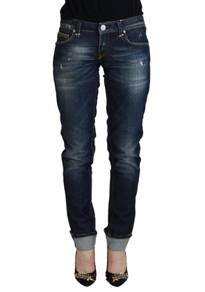 Blue Cotton Slim Fit Women Casual Denim Jeans - W26