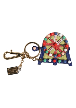 Multicolor Gold Tone Carretto Keychain Keyring