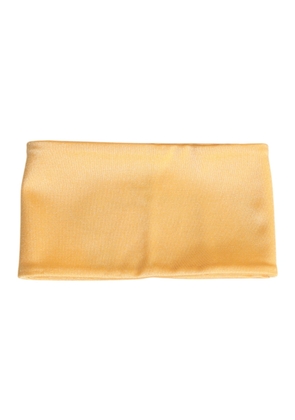 Yellow Nylon Stretch Women Neck Warmer Scarf